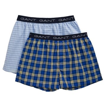 Gant Boxershorts Herren Web-Boxershorts, 2er Pack - Woven Boxer