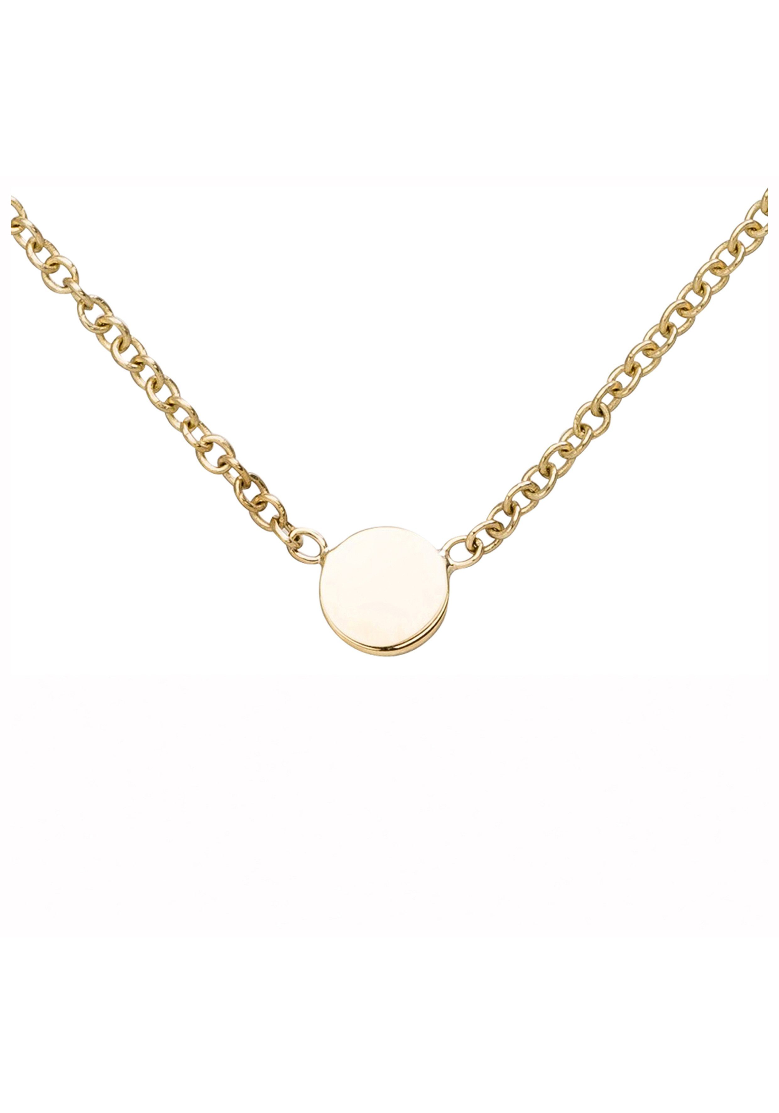 JOBO Collier, 375 Gold mit Plättchen