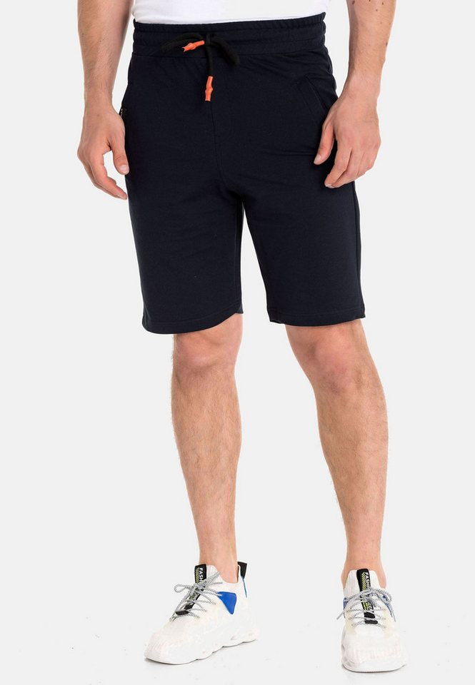 Cipo & Baxx Stoffhose Shorts elastischer Bund mit Kordelzug