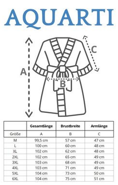 Aquarti Damenbademantel Damen Bademantel Morgenmantel Reißverschluss Hausmantel 3/4 Ärmel
