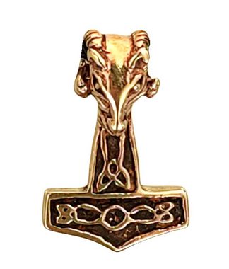 Kiss of Leather Kettenanhänger Thorshammer Bronze Anhänger Mjölnir Nordisch Wikinger Thor Thorhammer