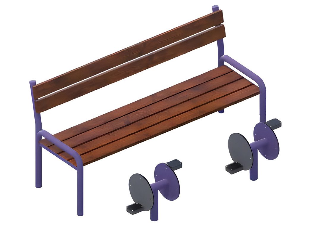 JVmoebel Fußtrainer Bankdrückbank mit Quadrizepstrainer und Horizontalbeinpresse (Straßensportgeräte), Made in Europa