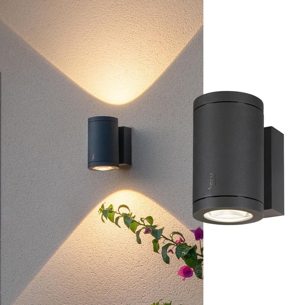 SLV Außen-Wandleuchte LED Wandleuchte Enola Oculus in Anthrazit IP65, LED