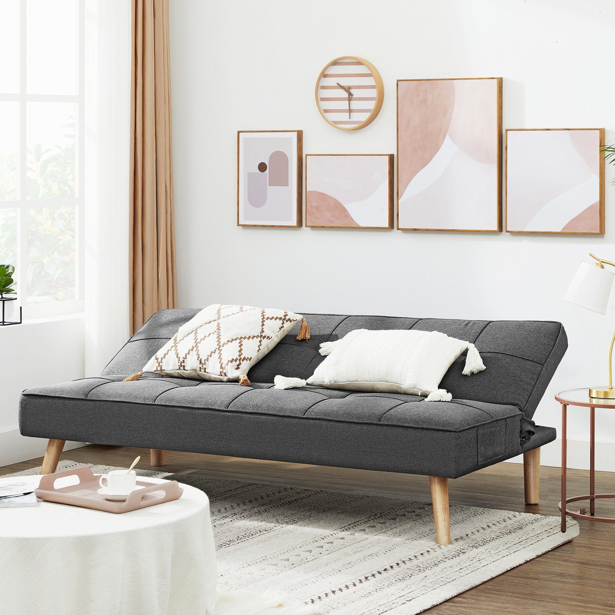 VASAGLE Schlafsofa, 3 Teile, Schlafsofa, Bettsofa, 175 x 83 x 76 cm, Baumwo günstig online kaufen