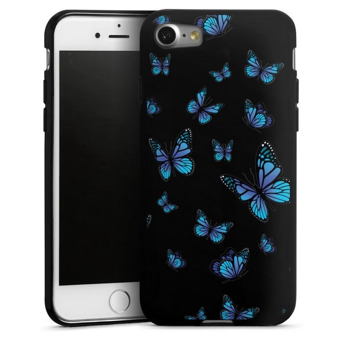 DeinDesign Handyhülle Schmetterling Muster transparent Butterfly Pattern Transparent Apple iPhone 8 Silikon Hülle Bumper Case Handy Schutzhülle