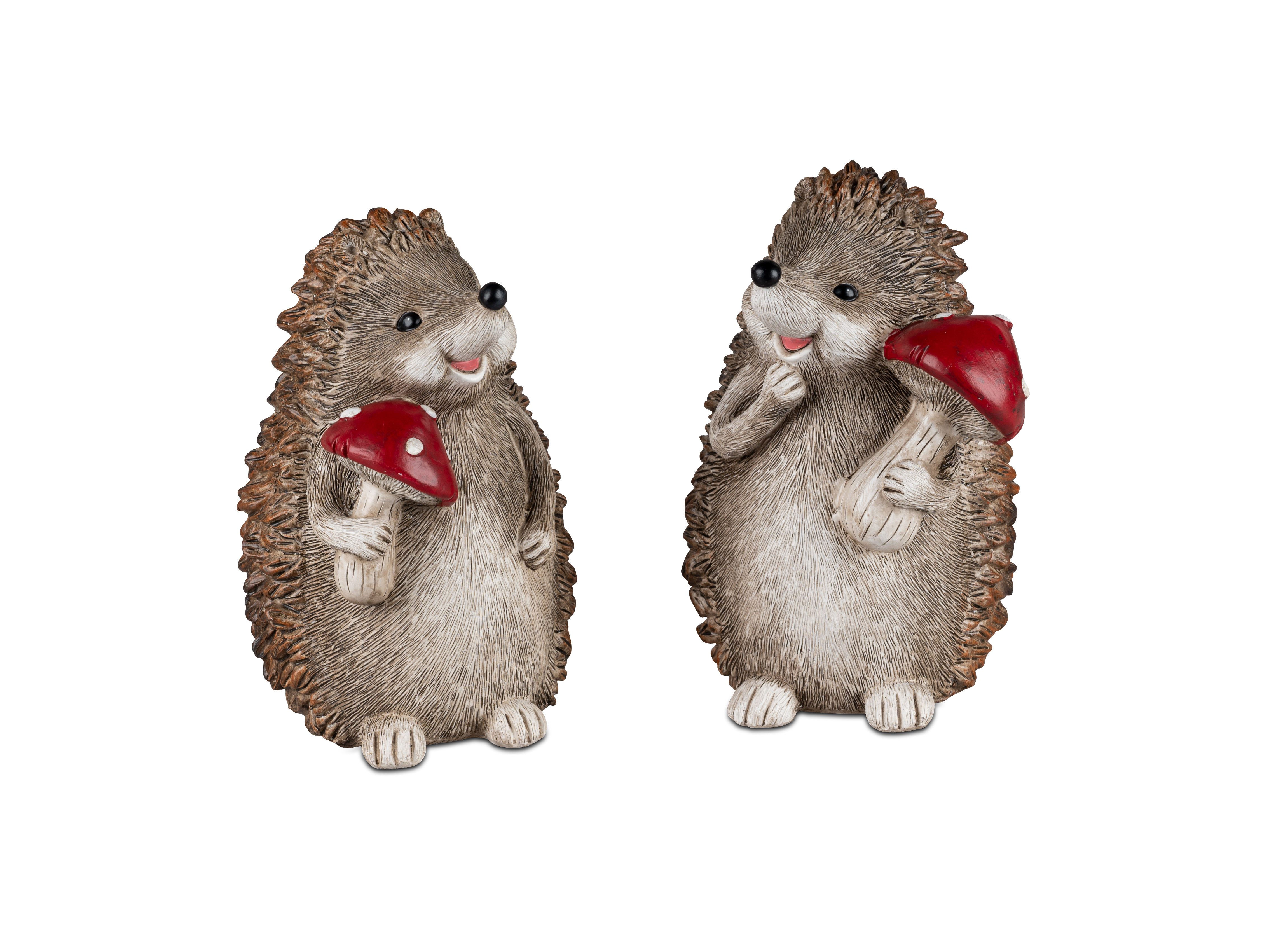 formano Dekofigur Igel mit Pilz im 2er Set