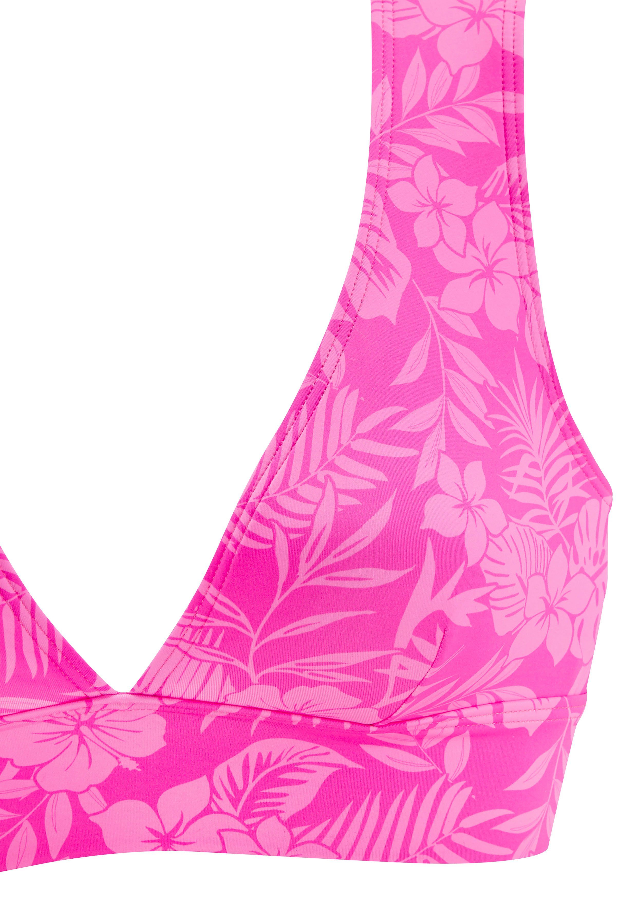 Venice Beach Bustier-Bikini-Top Moloka, mit tropischem Print