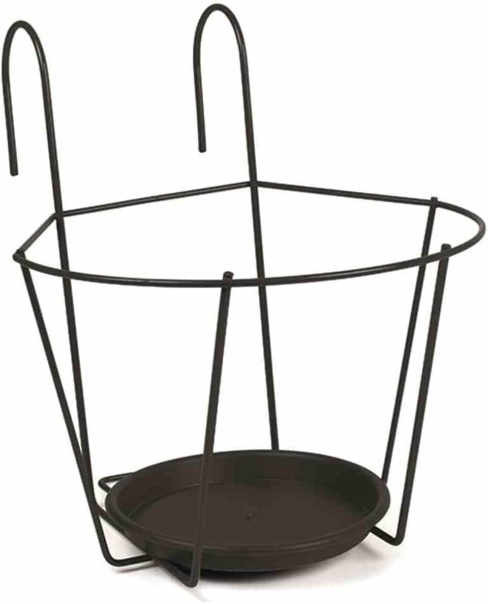 Jardifer Blumentopf Blumentopfhalter Ø25cm, zum Einhängen, schwarz (1 Stück) (1 St)