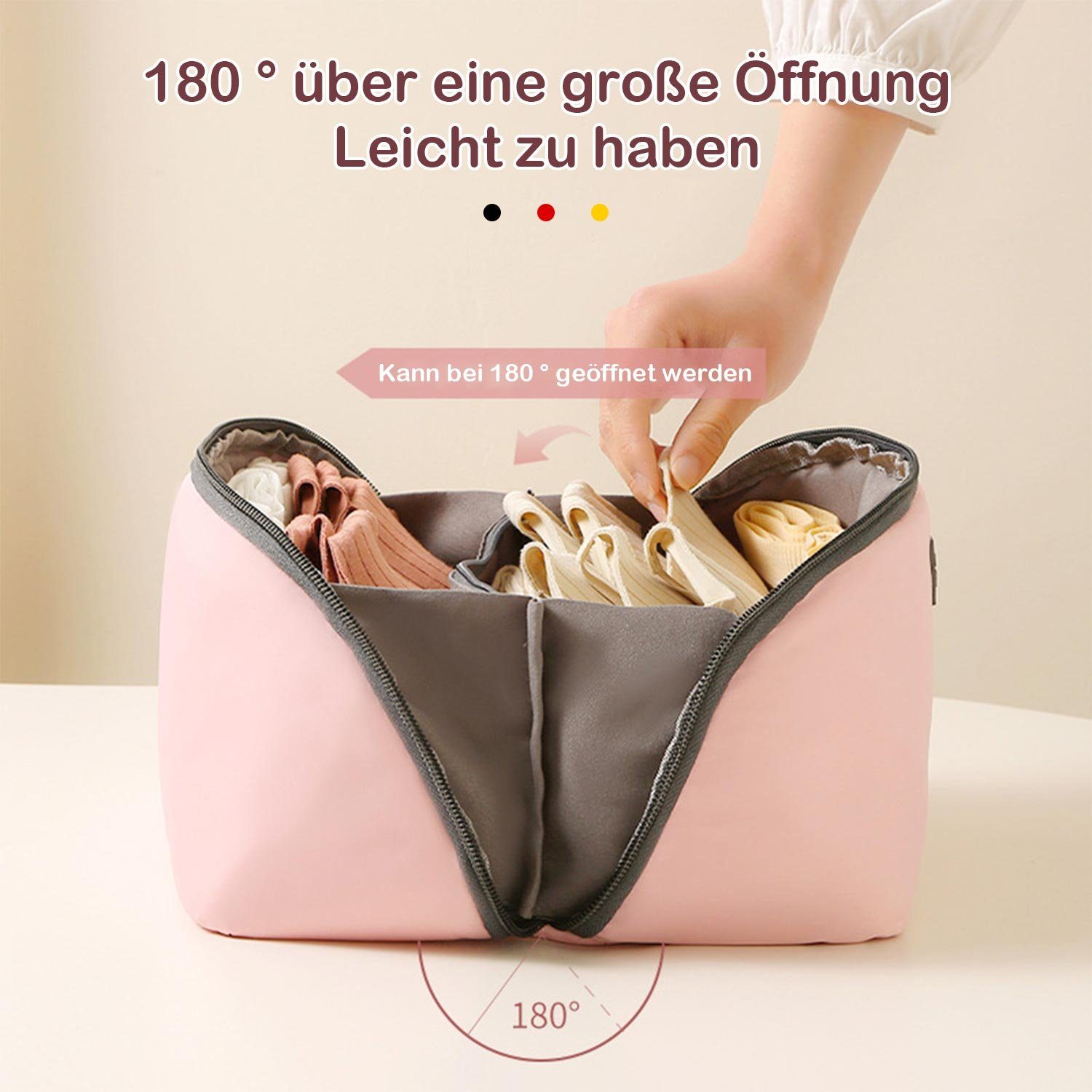 (25*13*13cm), grau Reisetasche für Aufbewahrungstasche Unterwäsche Organizer Multifunktionale MAGICSHE