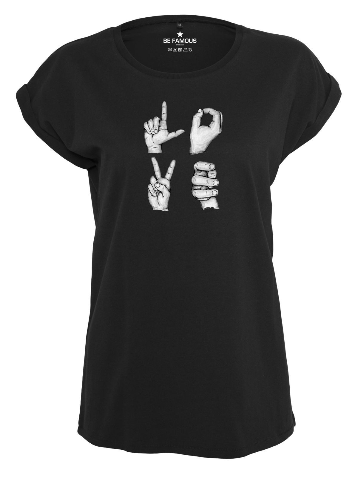 Be Famous Print-Shirt Classic Roll Up günstig online kaufen