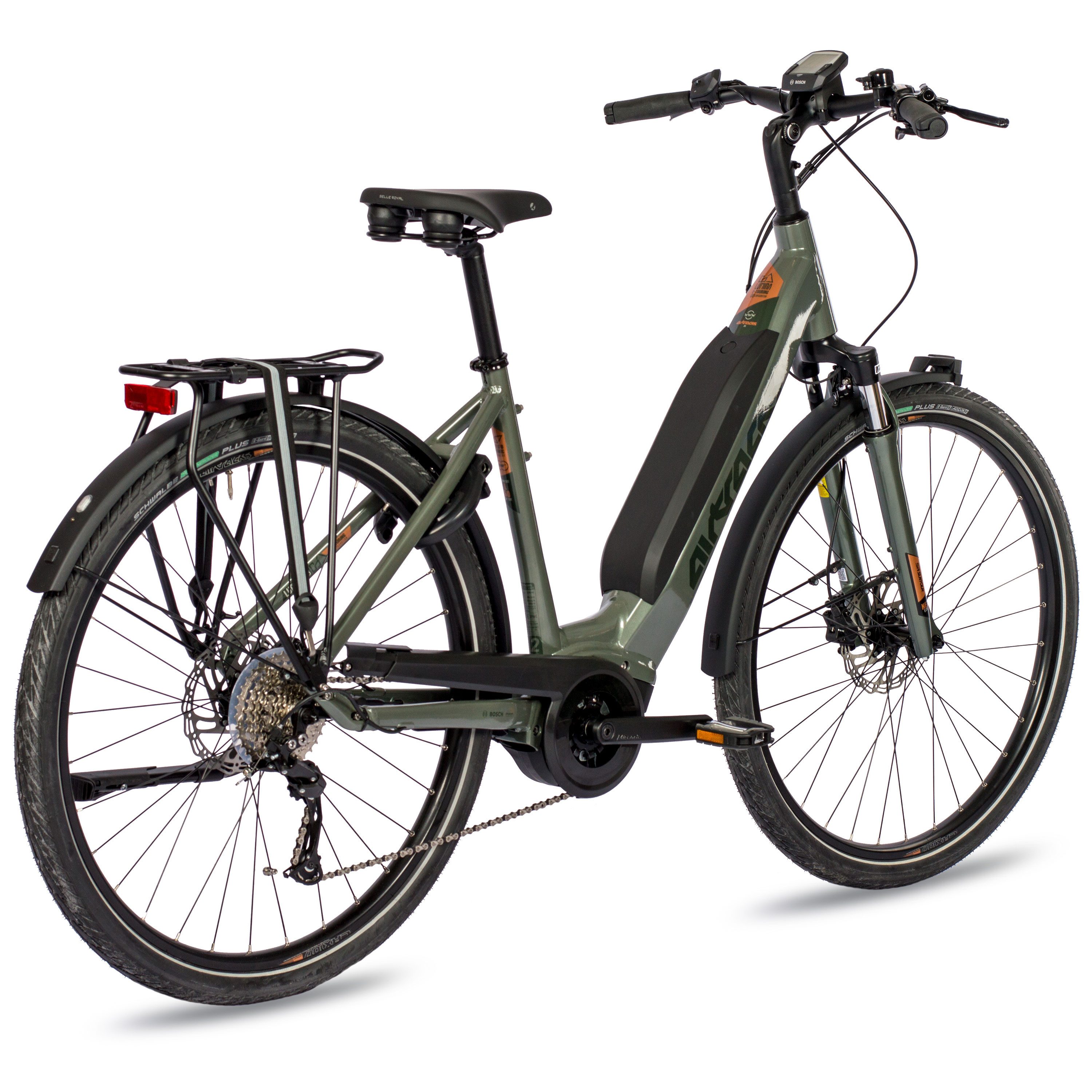 Airtracks E-Bike Trekkingrad 28" E-Bike Damen Trekking Fahrrad LUMINA GX3 BOSCH ACTIVE PLUS LINE, 9 Gang SHIMANO ALIVIO RD-M3100 Schaltwerk, Kettenschaltung, Mittelmotor, 500 Wh, Wave City Bike Tiefeinsteiger Low Step 45cm 50cm 55cm