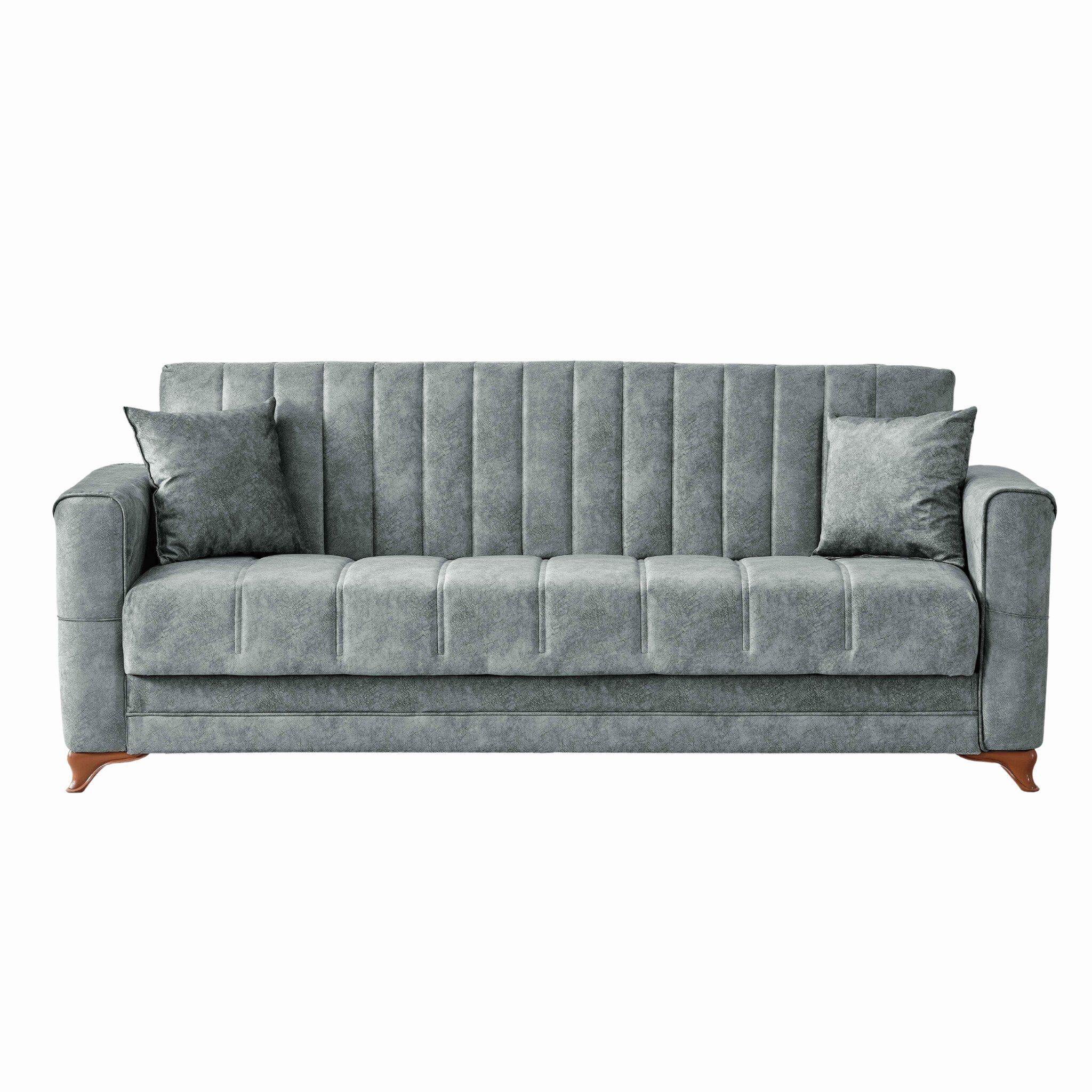 gowoll 3-Sitzer Sofa mit Schlaffunktion und Stauraum Schlafsessel Gästebett Hellgrau