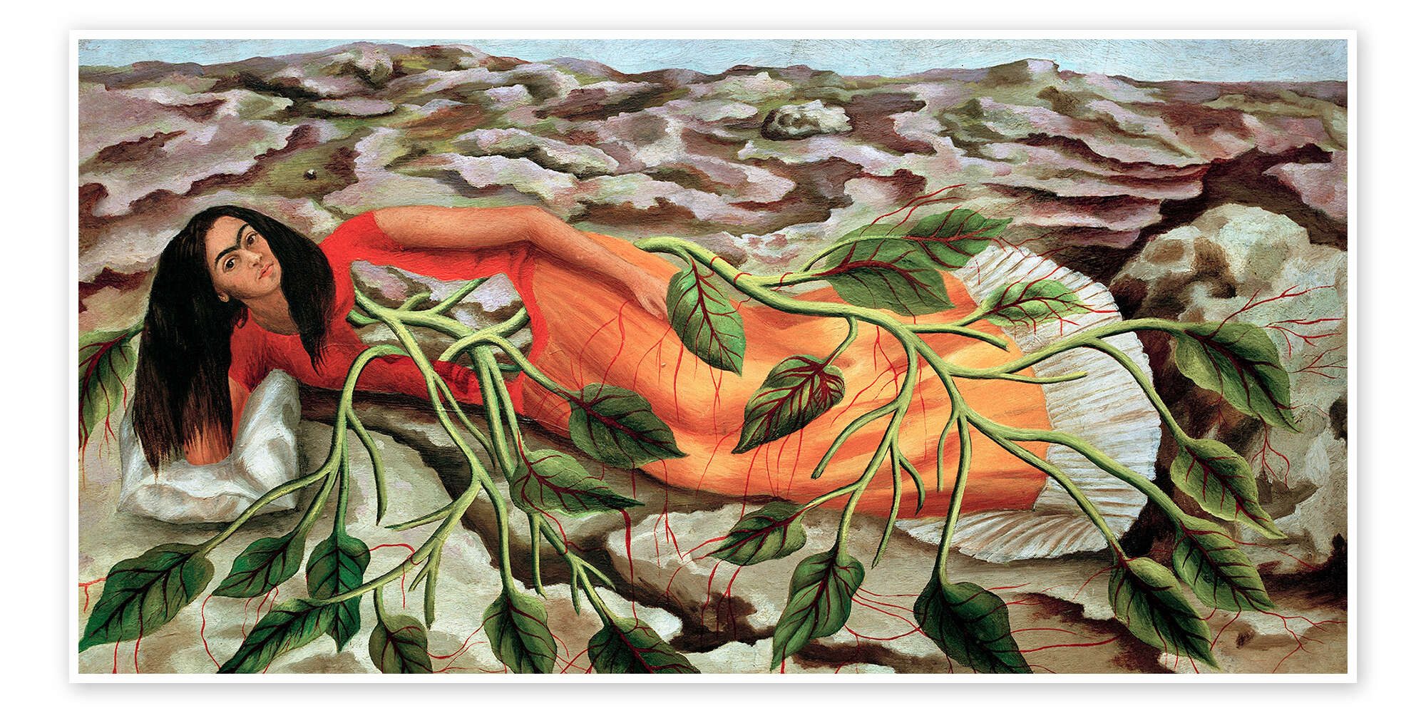 Posterlounge Wandbild Wurzeln oder Der Pedregal, 1943, Frida Kahlo, erhältlich als Poster, Leinwandbild, Wandsticker oder Acrylglasbild