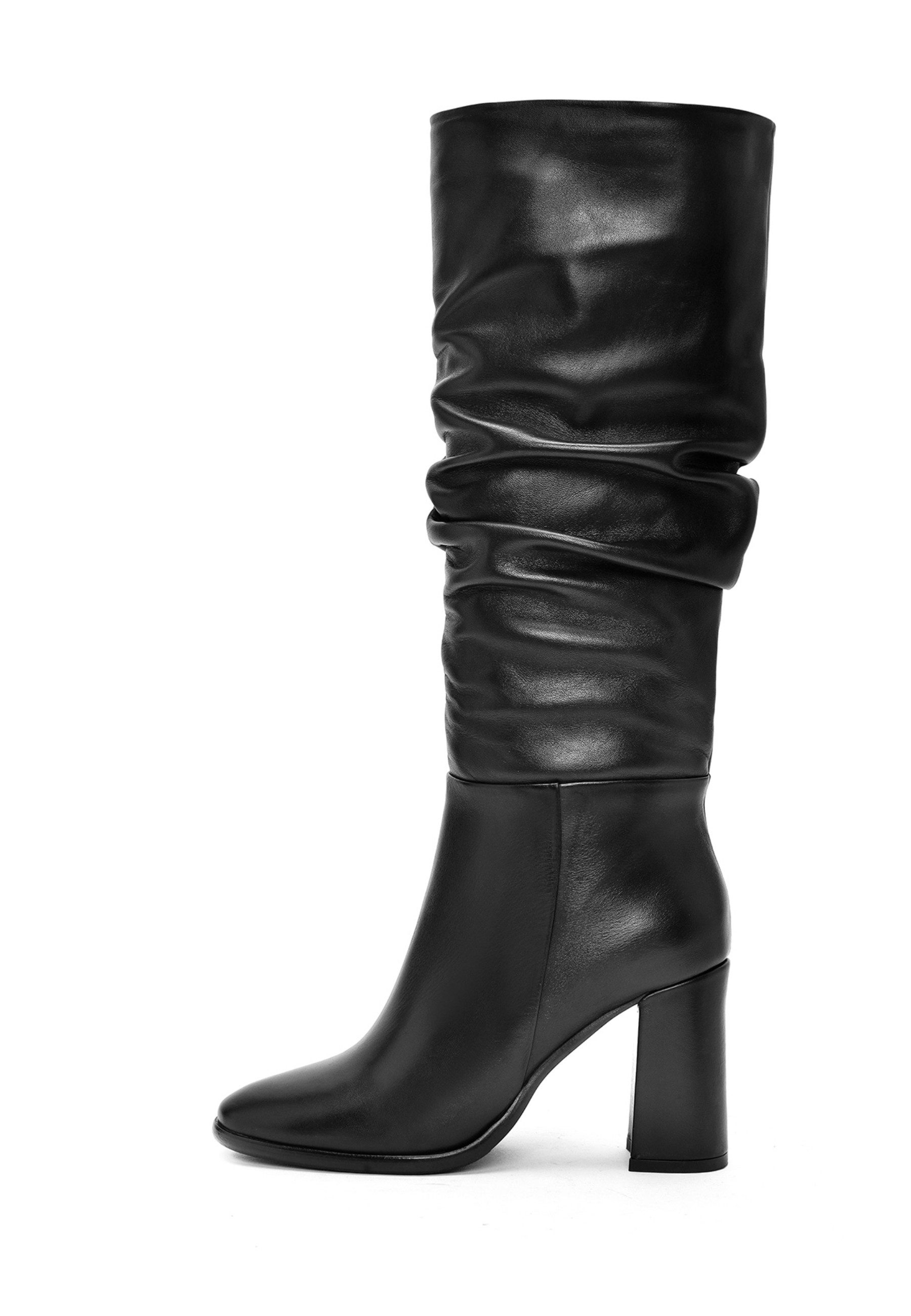 Absatzstiefel aus Leder Bootsschuh