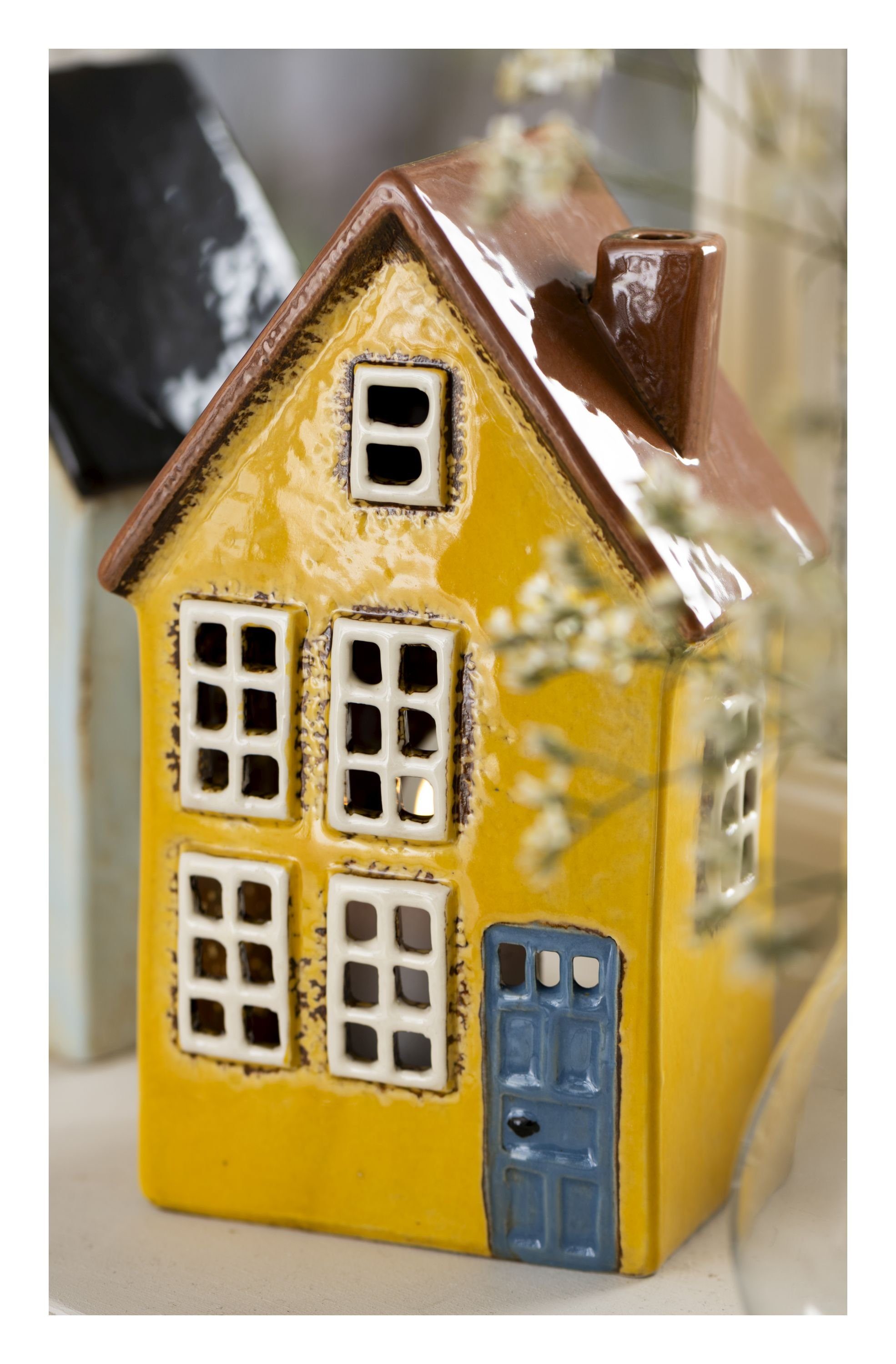 Ib Laursen Kerzenhalter Lichterhaus Teelichthalter Teelichthaus Windlicht Haus H19cm Ib