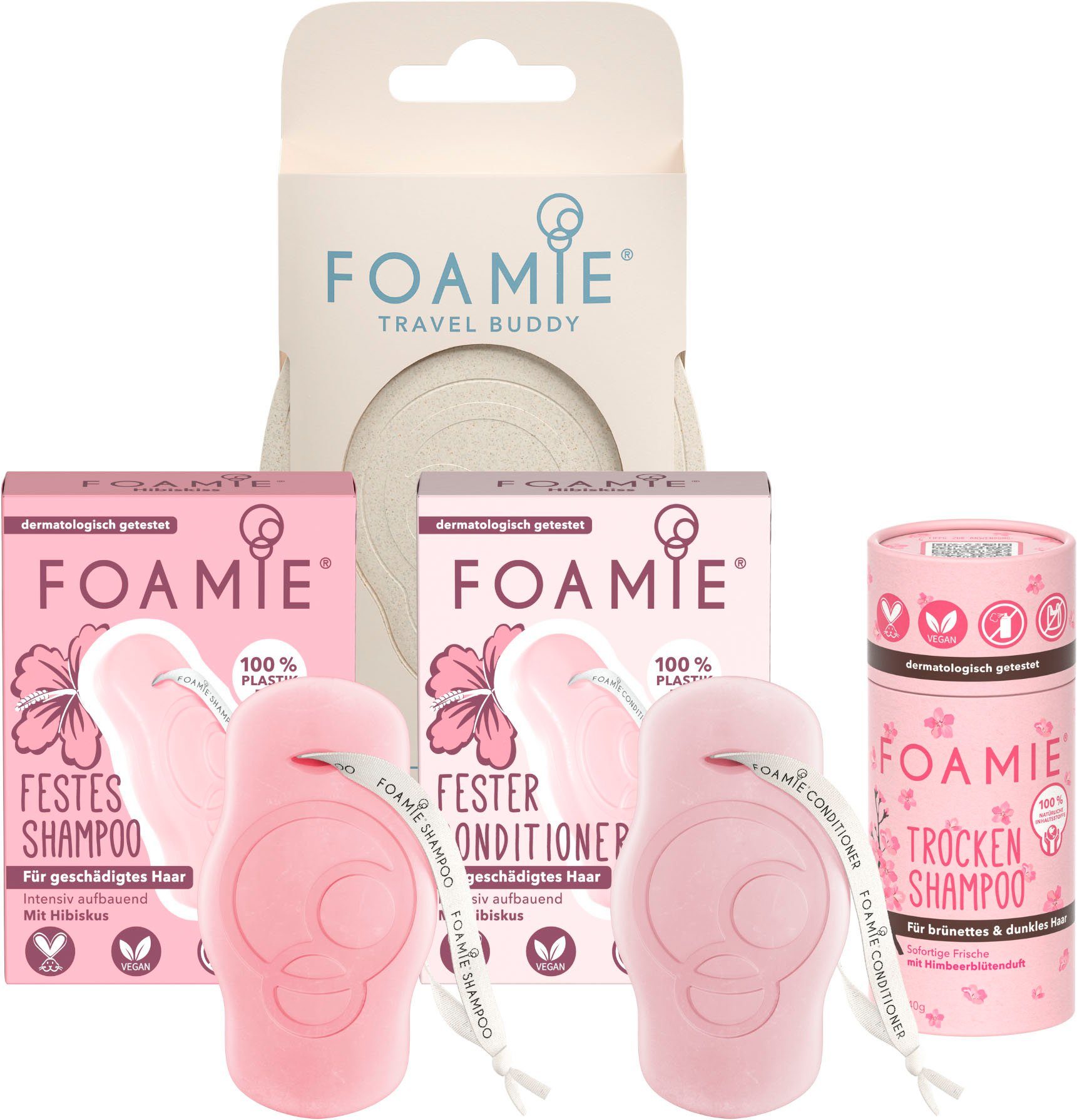 FOAMIE Haarpflege-Set Hibiskiss- Geschädigtes Haar,