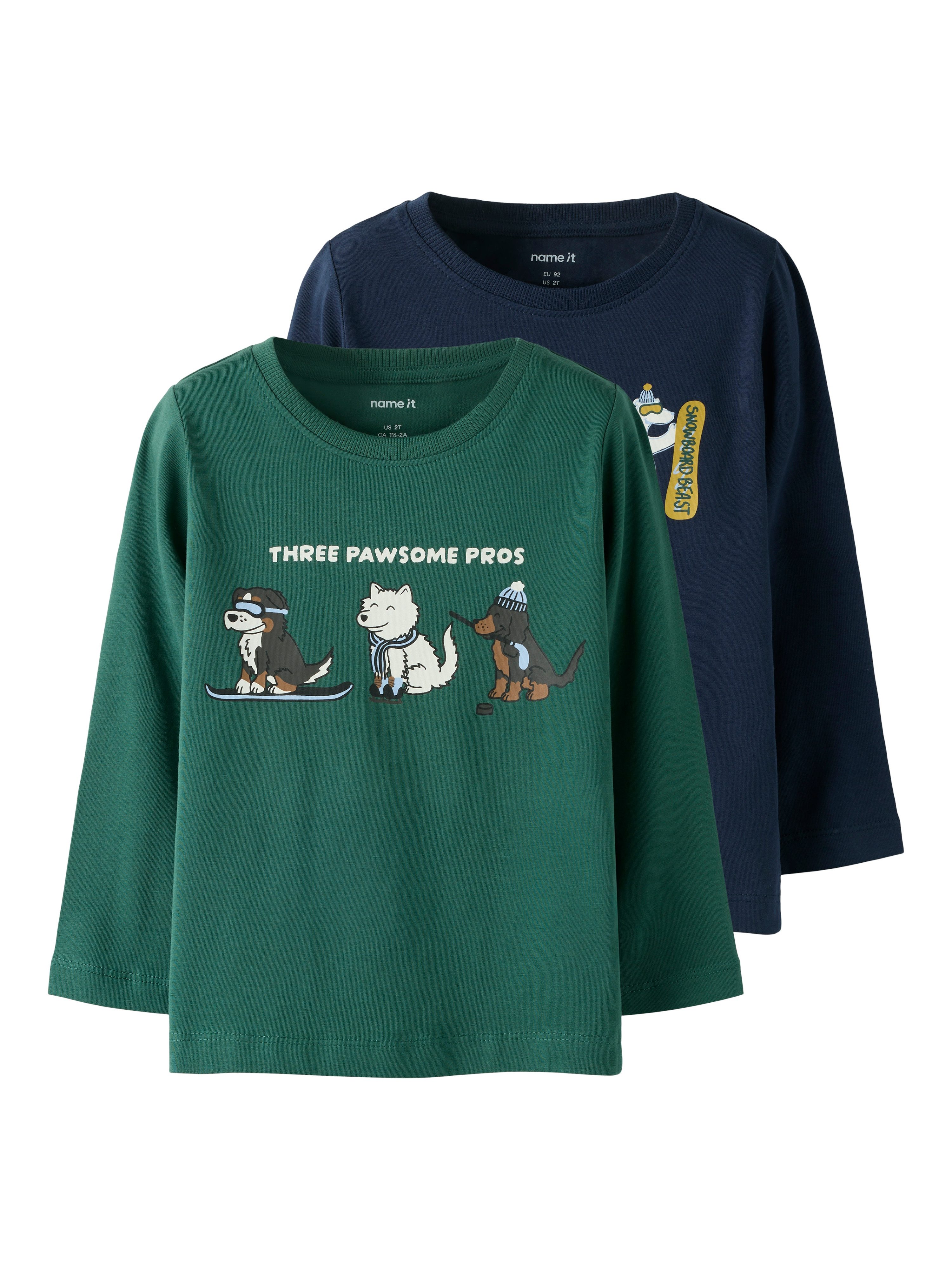 Name It Langarmshirt NMMVUX 2P LS TOP (Packung, 2-tlg) Baumwollmischung, regular fit