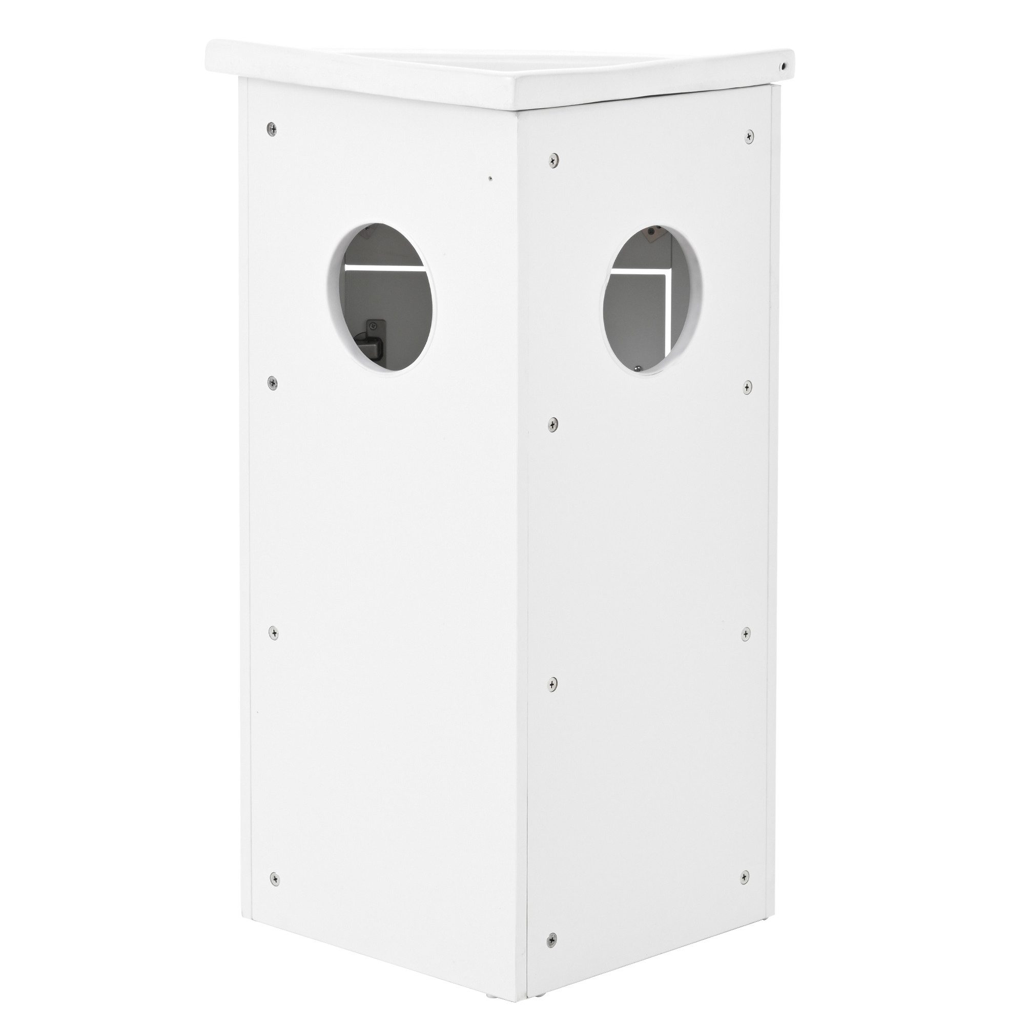 Flieks corner vanity unit including washbasin (W59/D42.5/H90.5 cm, 1-piece, floor-standing), bathroom furniture set corner cabinet with corner washbasin, bathroom cabinet white