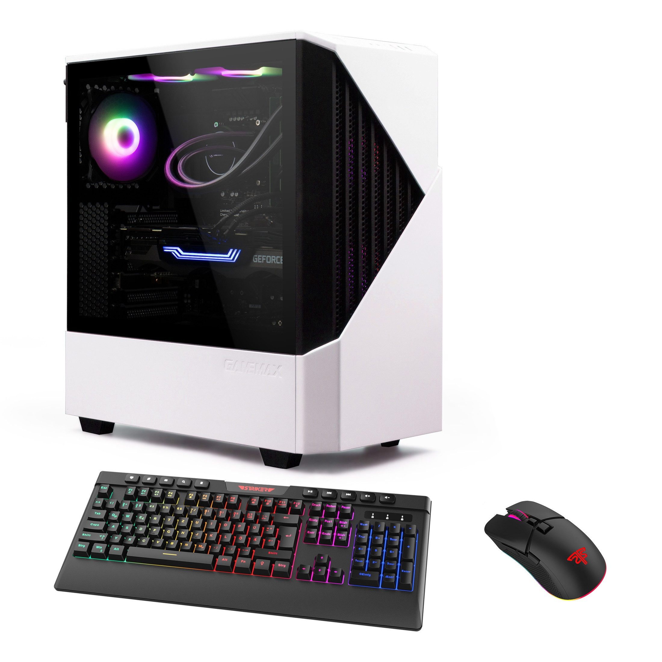 GAMEMAX Horizon 7606 Gaming-PC (AMD Ryzen 7 5700X, RTX 5060, 32 GB RAM, 1000 GB SSD, Wasserkühlung, Windows 11)