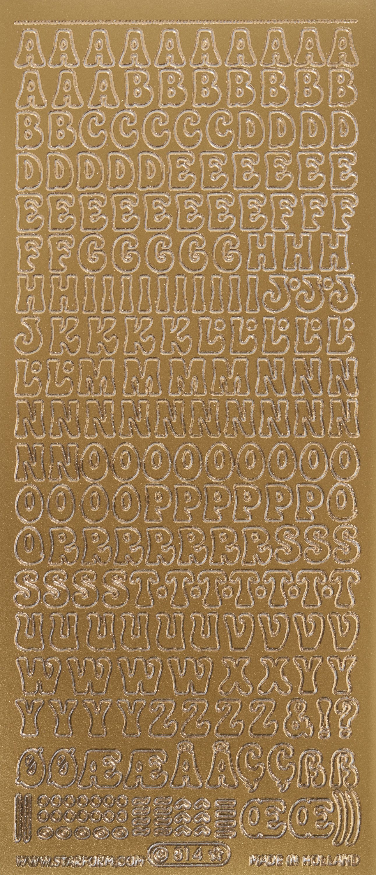 MEYCO Hobby Sticker Reliefsticker Großbuchstaben, (1-tlg), 1 Bogen