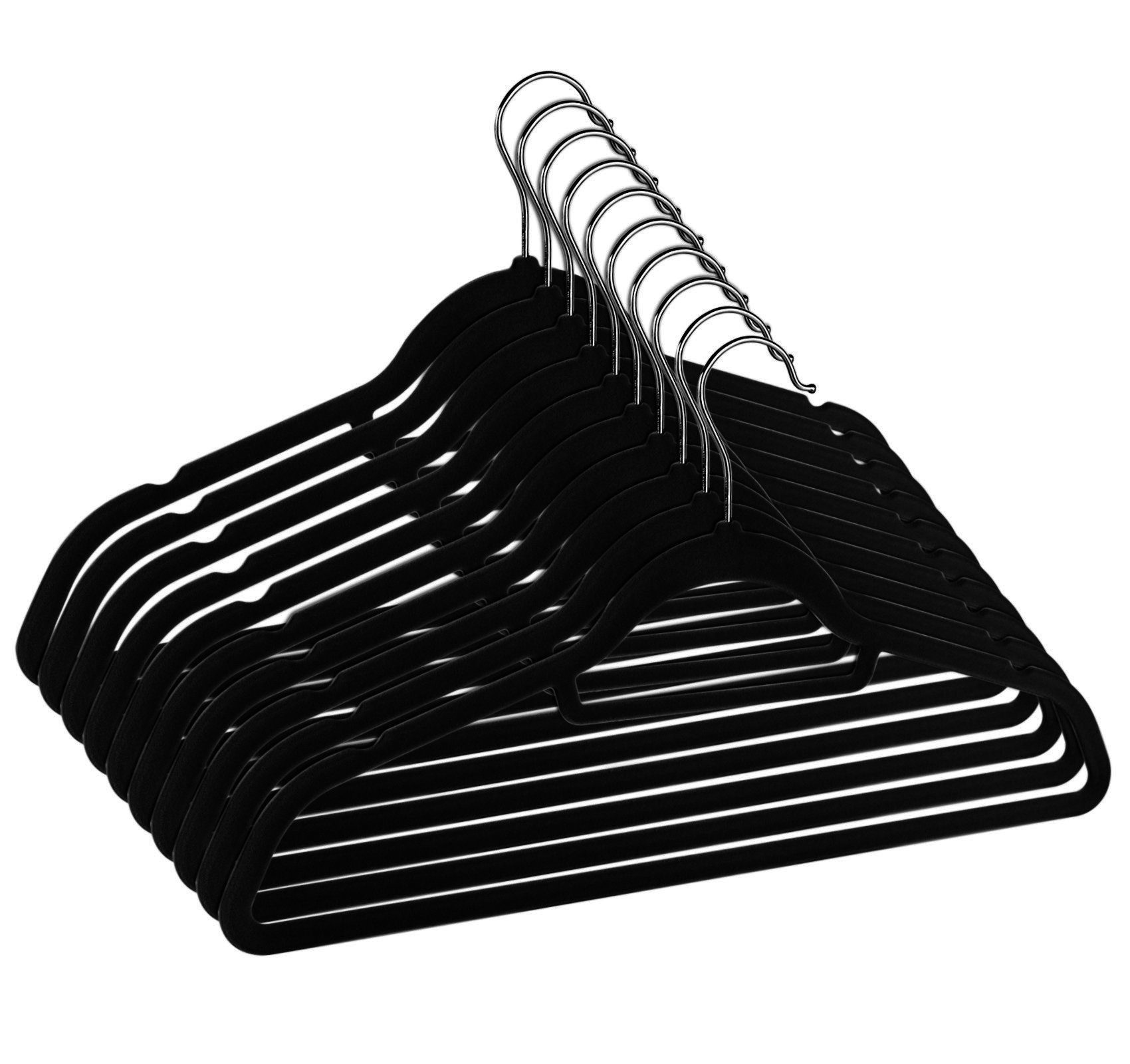 ElitVita Kleiderbügel 50 Stück Samt Kleiderbügel mit Antirutsch Einkerbunge günstig online kaufen