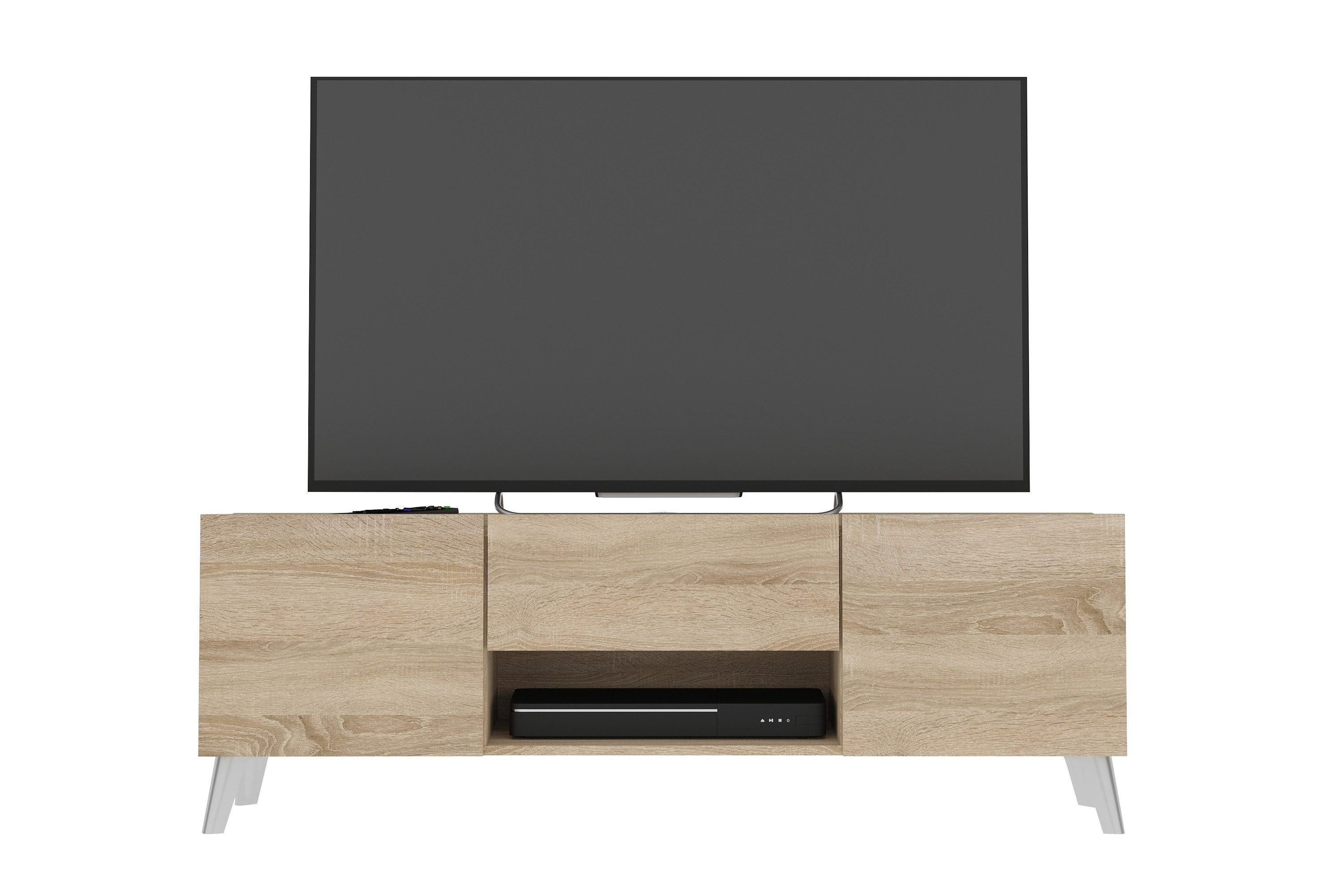 FMD Möbel TV-Board in Eiche Dekor - 140x46,5x34,5cm (BxHxT)
