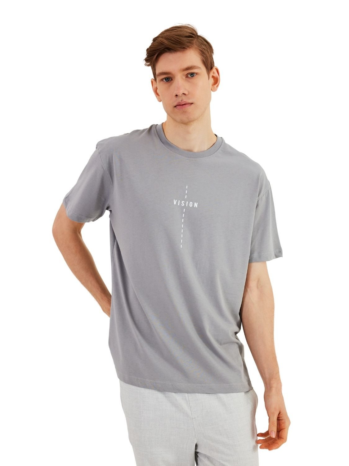 COMEOR Oversize-Shirt Herren T-Shirt: Trendige Urban Streetwear für lässige Styles (1-tlg) mit individuellem Print – Bild 5 von 5