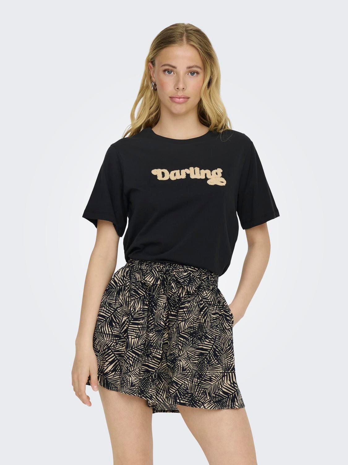 JACQUELINE de YONG T-Shirt Legeres Schriftzug günstig online kaufen