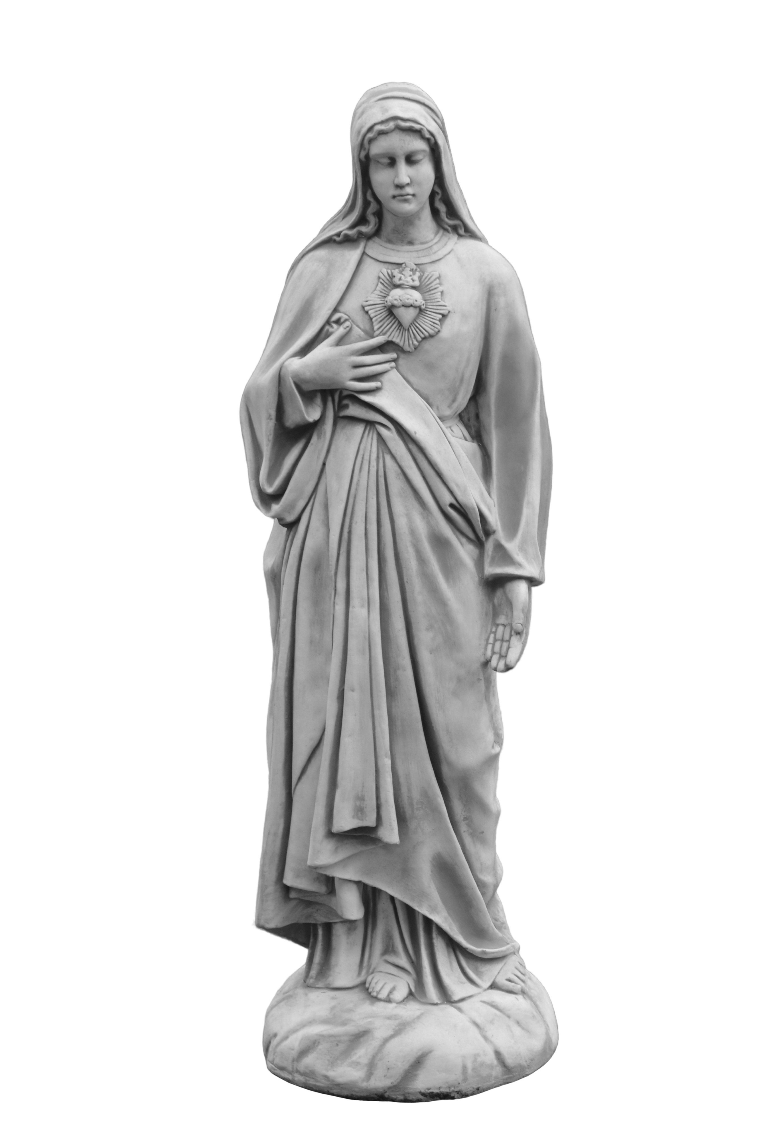 gartendekoparadies.de Gartenfigur Heilige Maria Steinfigur 122 cm Steinguss 117 kg, Frostsicher