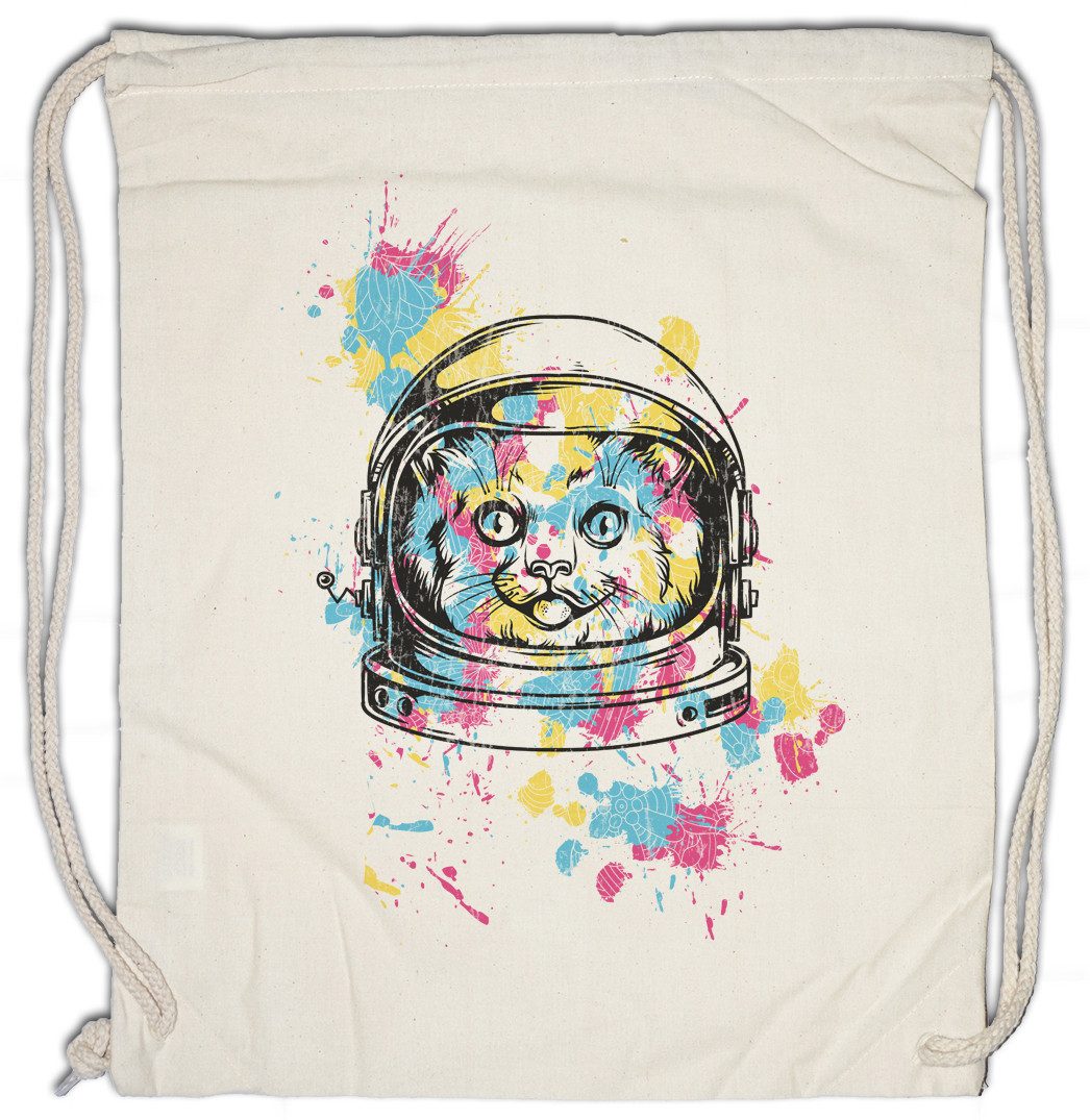 Turnbeutel Space Cat II Turnbeutel Geek Astronaut Latze Kitty Kitten Nerd Station