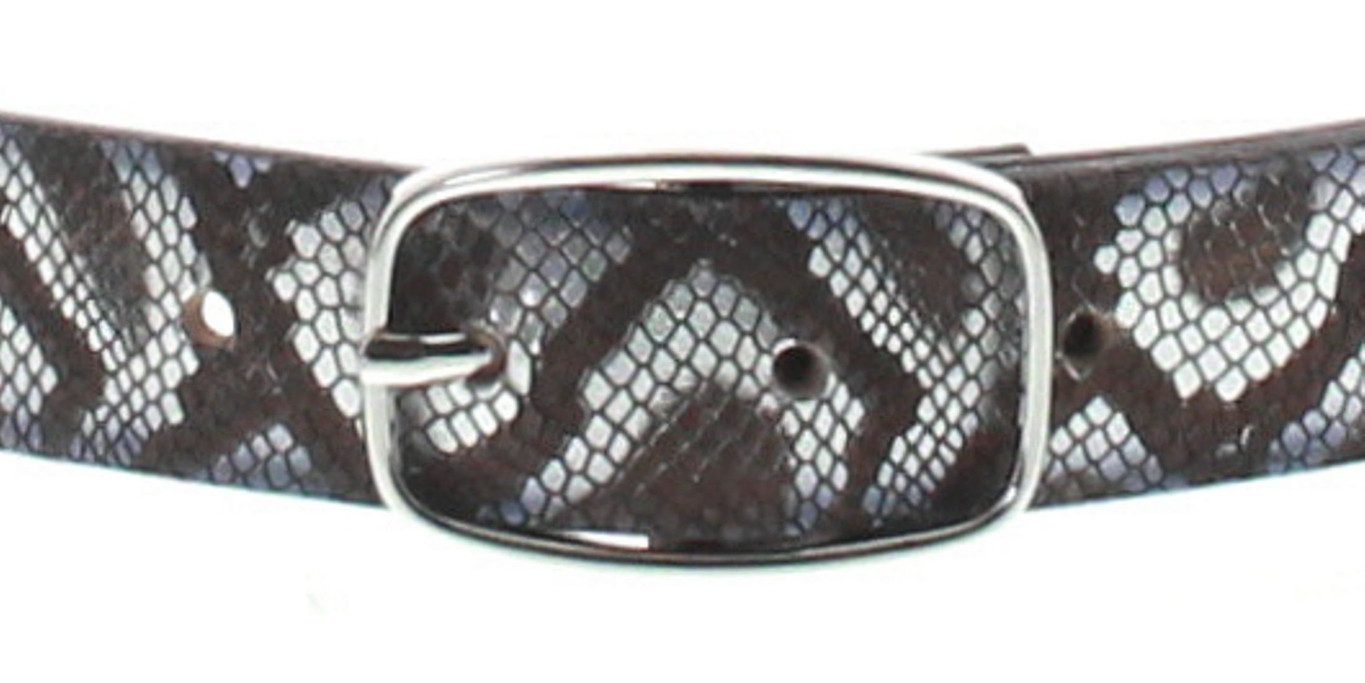 Vanzetti Ledergürtel V5605 Damen Ledergürtel Braun Silber