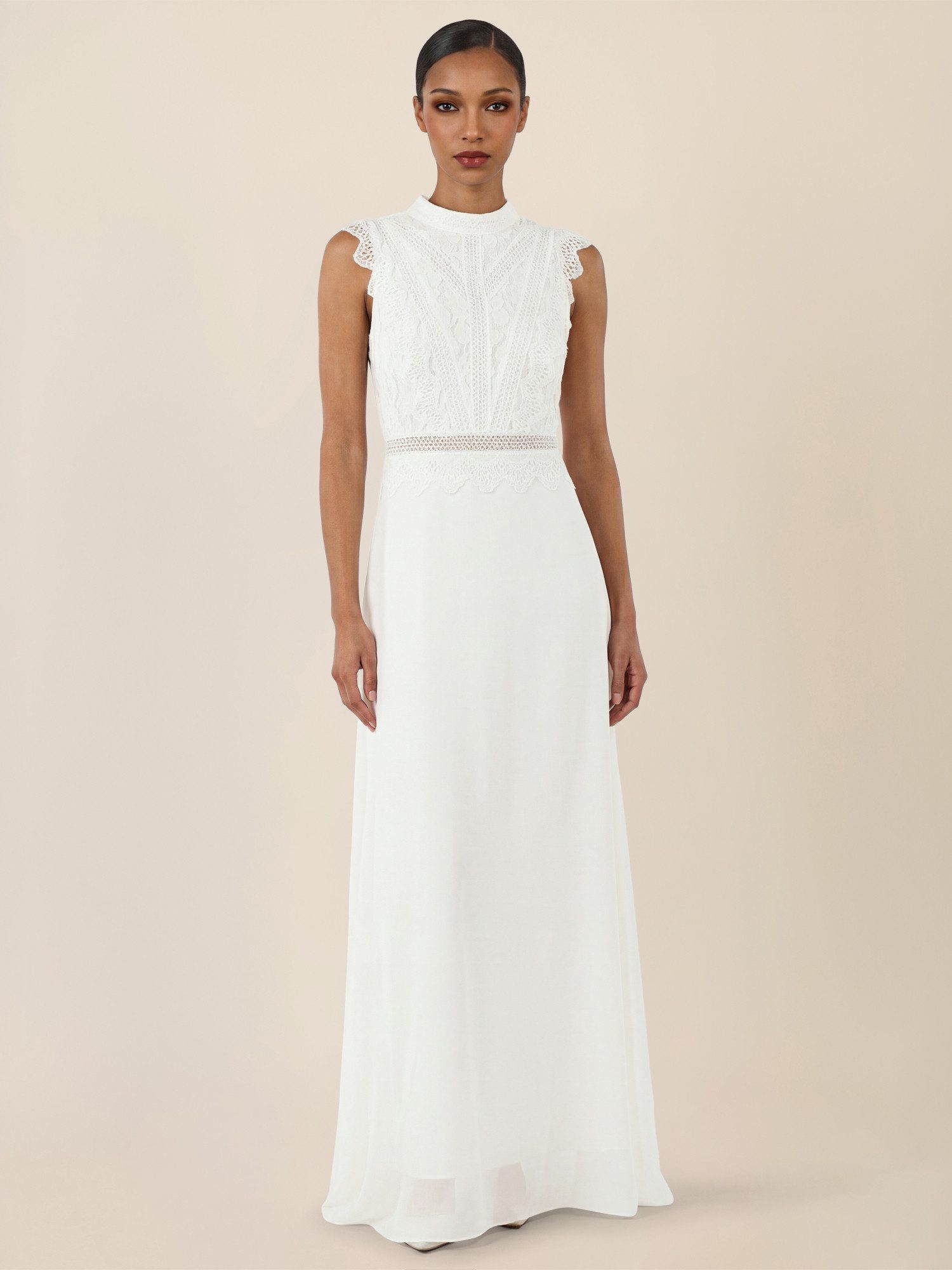 Apart Abendkleid mit Häkelspitze und Stehkragen günstig online kaufen