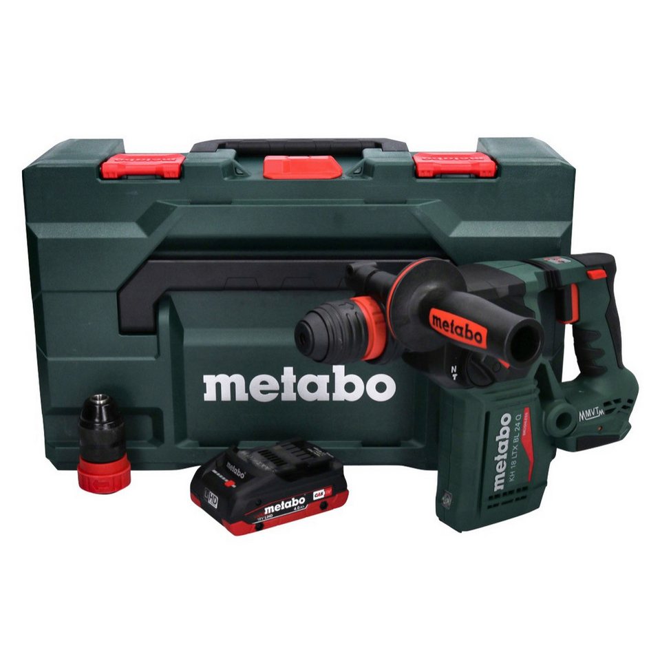 Thumbnail - metabo Schlagbohrmaschine KH 18 LTX BL 24 Q Akku Kombihammer 18 V 2,2 J + 1x Akku 4,0 Ah + meta