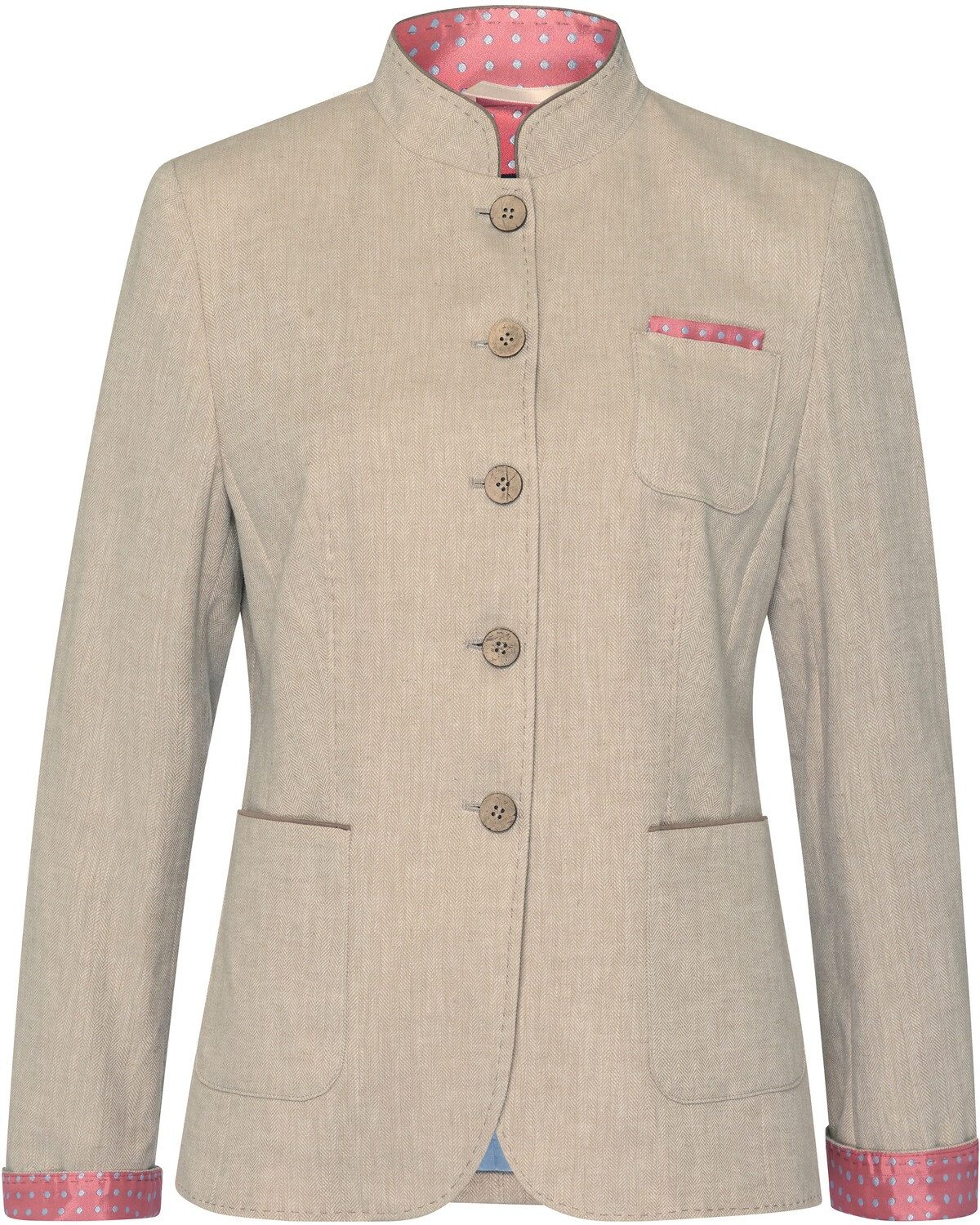 Reitmayer Jackenblazer Fischgrat-Stehkragenjacke günstig online kaufen