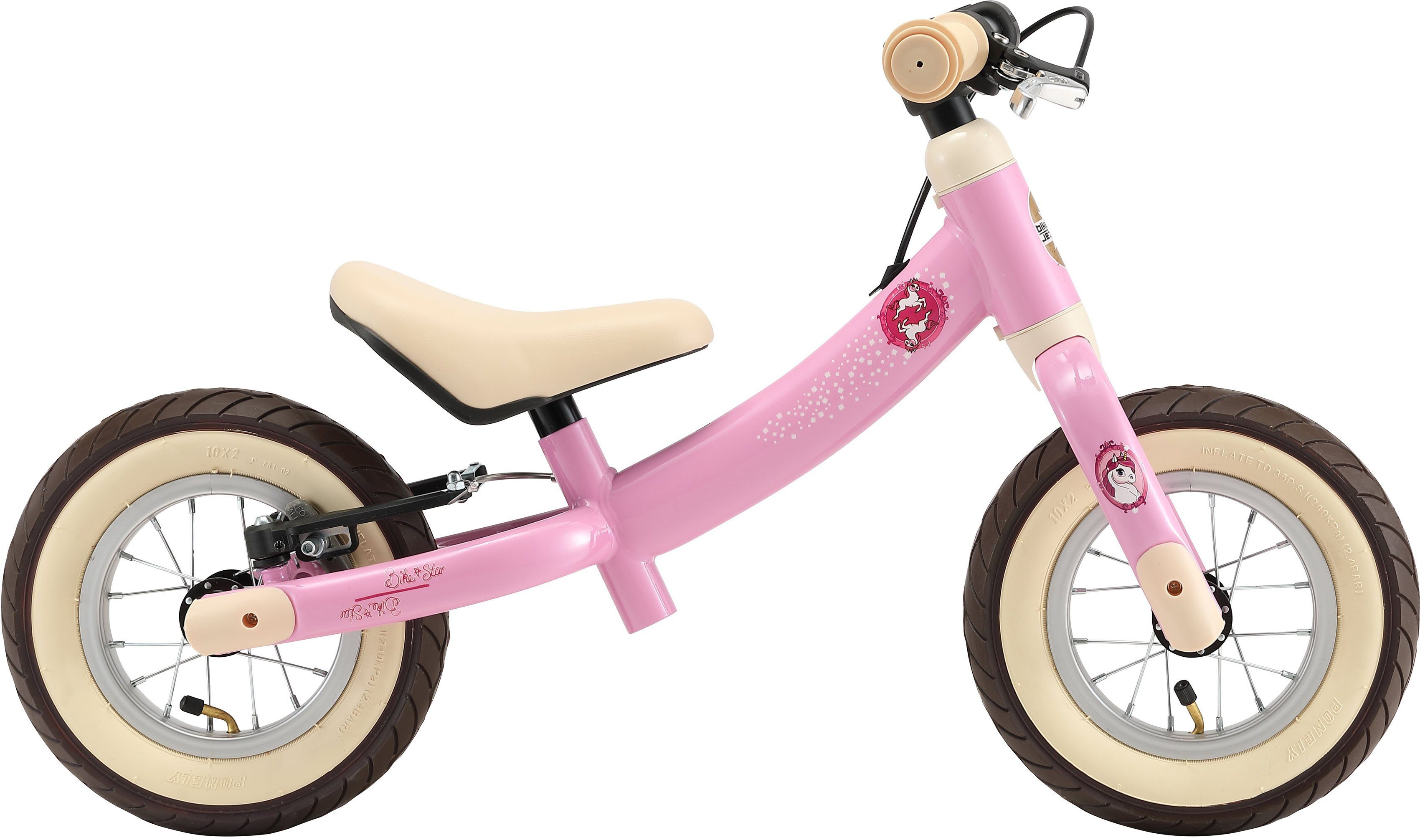 Bikestar Laufrad BIKESTAR Kinderlaufrad ab 2 Jahre 10 Zoll Flex 10 Zoll pink Einhorn | Laufräder