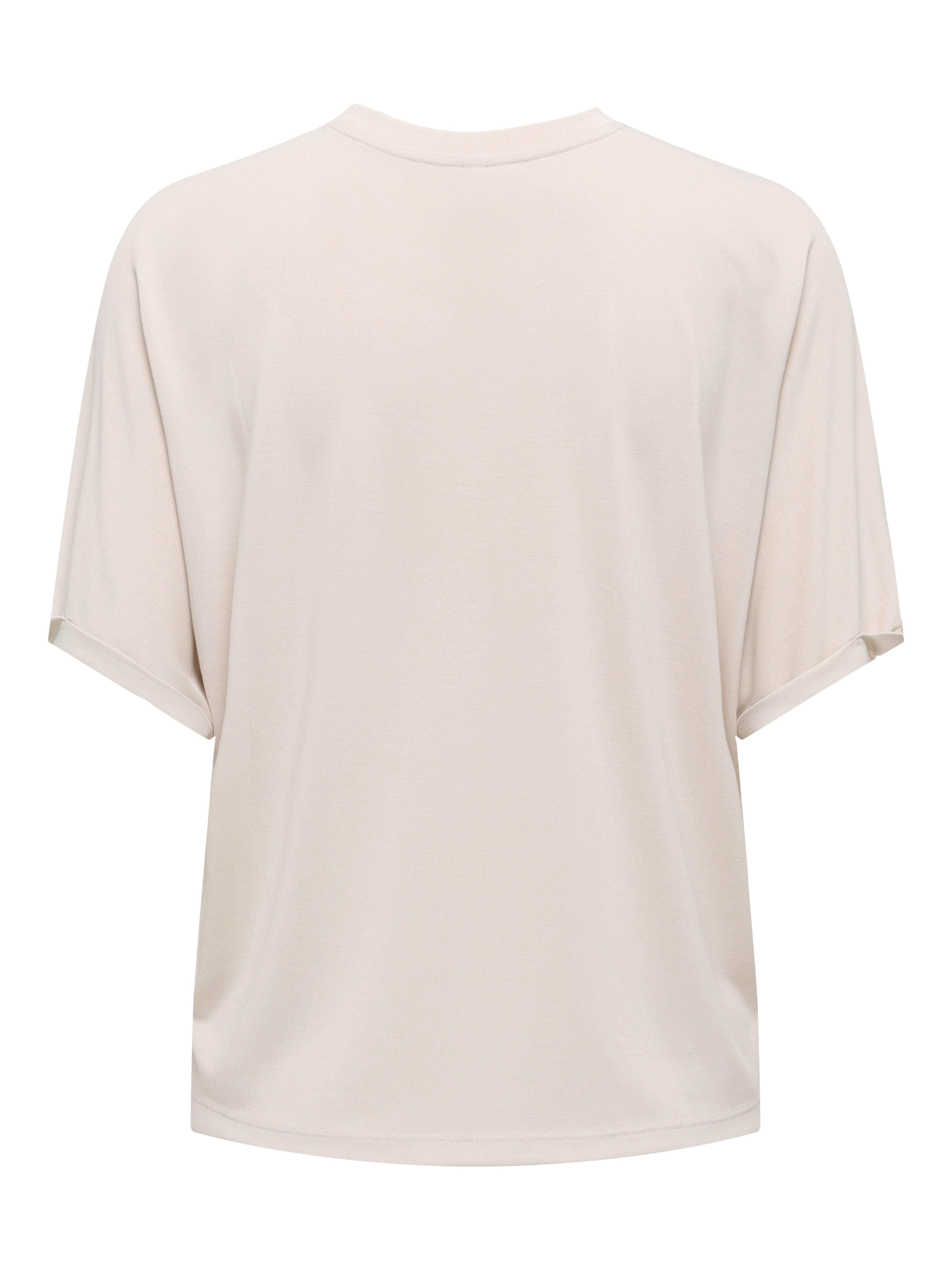 ONLY T-Shirt ONLFREE LIFE S/S FOLD-UP TOP BOX JRS Materialmix, regular fit, Rundhals – Bild 3 von 4