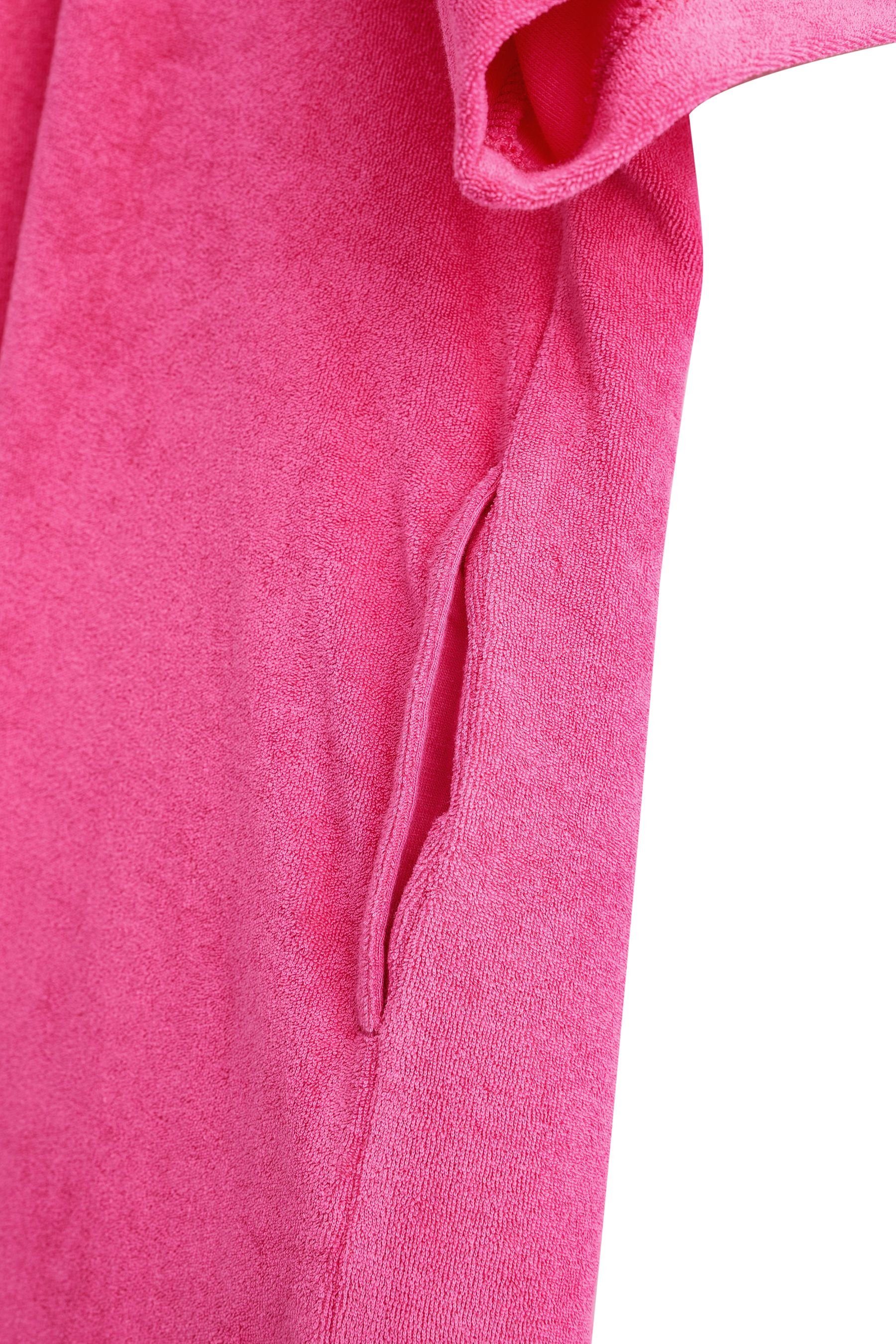 Baumwolle aus Frottee Pink Badeponcho Next Oversized-Poncho Kapuze, mit