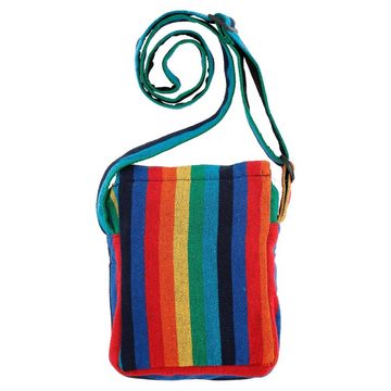 KUNST UND MAGIE Schultertasche Regenbogen Schultertasche Handtasche Tasche Damen Herren Rainbow Bunt