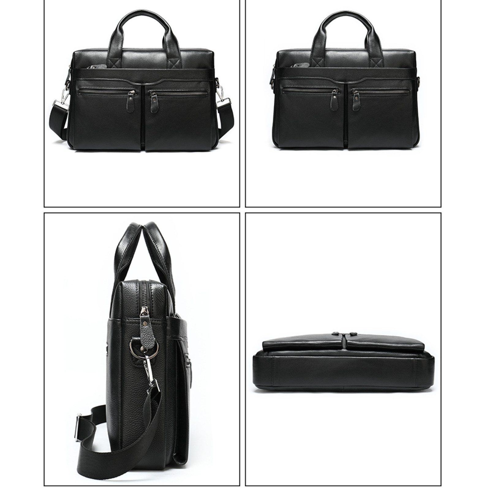 YUBRO-STUDIO Aktentasche Echtes Leder Herren Laptop günstig online kaufen