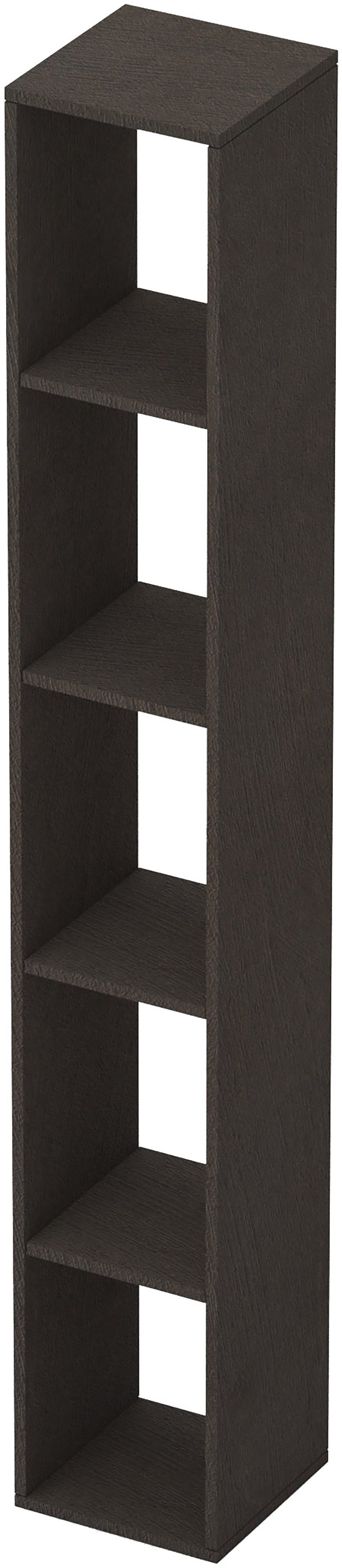 Home affaire Standregal Infinity Höhe 186 cm, Breite 28 cm, Bücherregal, Deko Regal, Büroregal, 5 Regalfächer, verschiedene Farben
