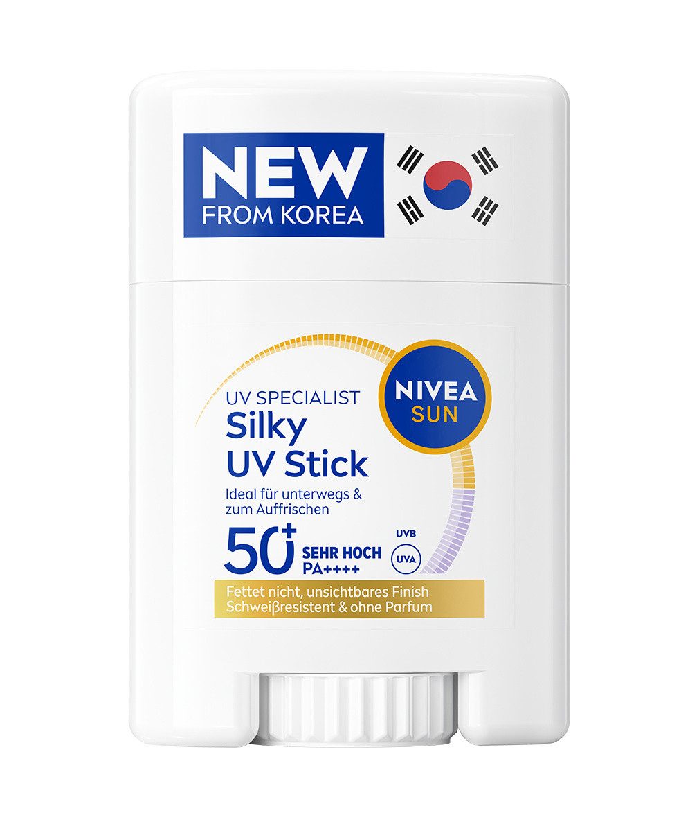 Nivea Sun Sonnenschutzstift Breathable UV Specialist Silky UV Stick LSF 50+ 98 % UVB-Schutz, 1-tlg., nicht fettend, unsichtbar, wasserfest