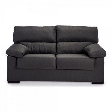 DOTMALL Big-Sofa 2-tlg. Sofagarnitur Berlin Polyester Kiefernholz Dunkelgrau