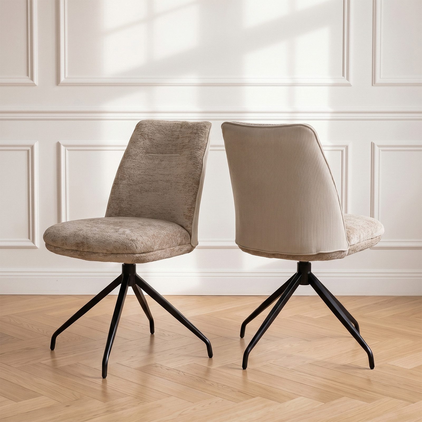 Jiexi Esszimmerstuhl Esszimmerstuhl 2er-Set, moderner Design-Polsterstuhl, hohe Stabilität