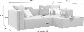 TOM TAILOR HOME Ecksofa HEAVEN CASUAL S, aus der COLORS COLLECTION, wahlweise mit Bettfunktion & Bettkasten