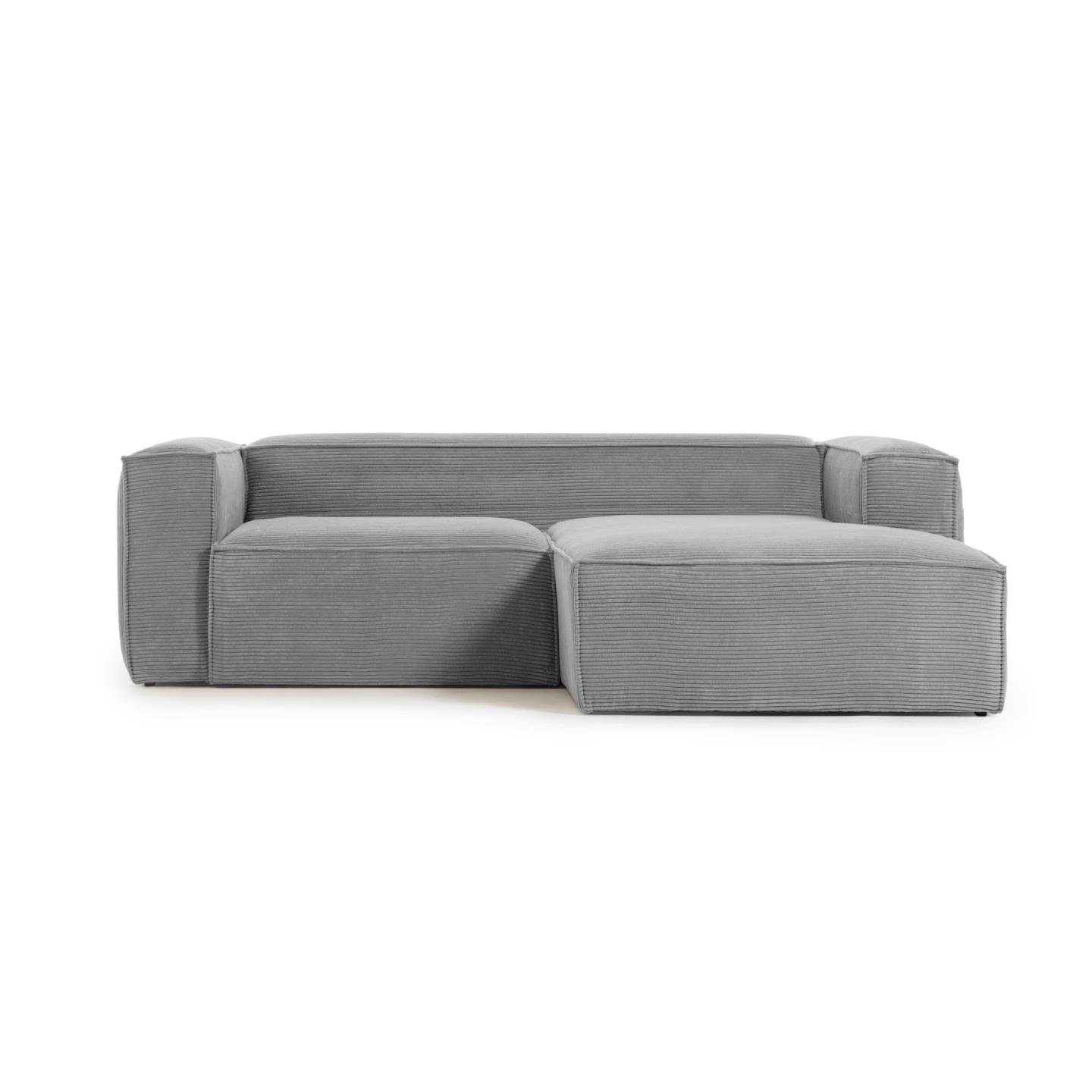 Longchair grau rechts Blok Sofa Natur24 Couch mit Sofa 240cm 2-Sitzer