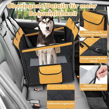 KOMFOTTEU Tier-Autoschondecke, Hunde Autositz mit atmungsaktivem Netz