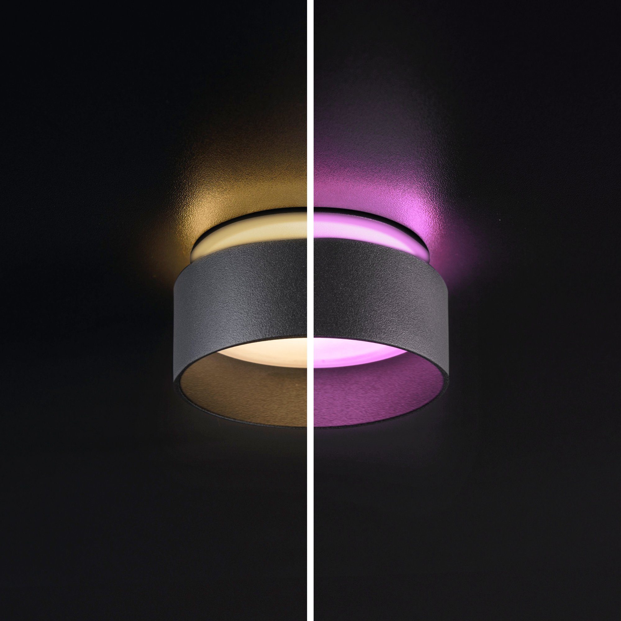 SSC-LUXon LED Aufbaustrahler Sudara Design LED Einbauspot schwarz indirektes Licht mit LED RGB, RGB & Weißtöne