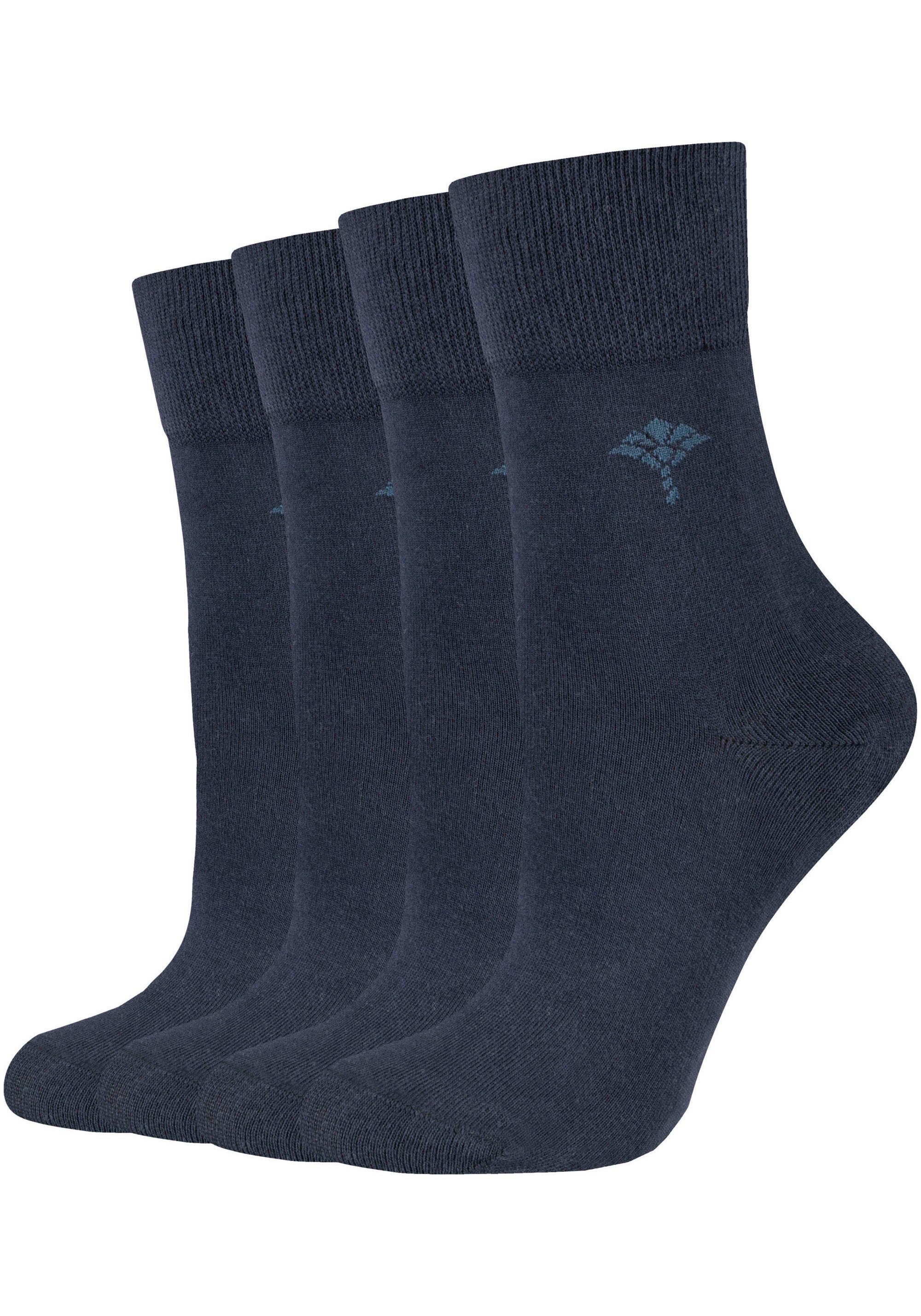 JOOP! Socken For your daily (4 Paar) mit Cornflower-Logo, Rippenbündchen