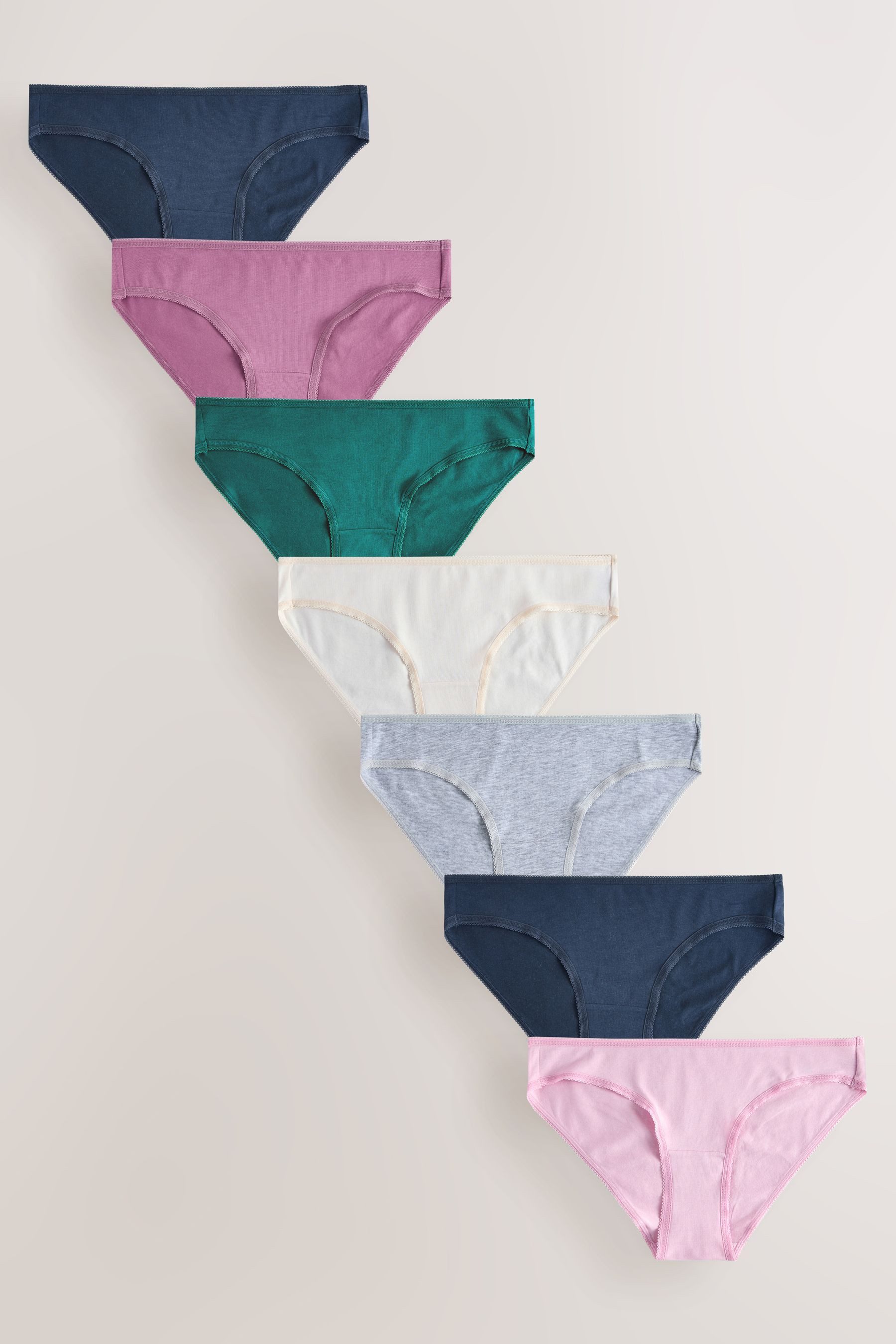 Bikinislip Bikini-Slips mit hohem Baumwollanteil, 7er-Pack