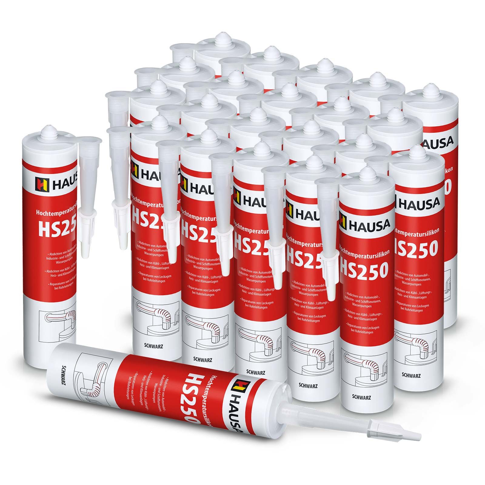 Hausa Silikon, Hochtemperatur-Silikon HS250 rot, (Schnelle günstig online kaufen
